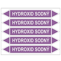 Značení potrubí, hydroxid sodný